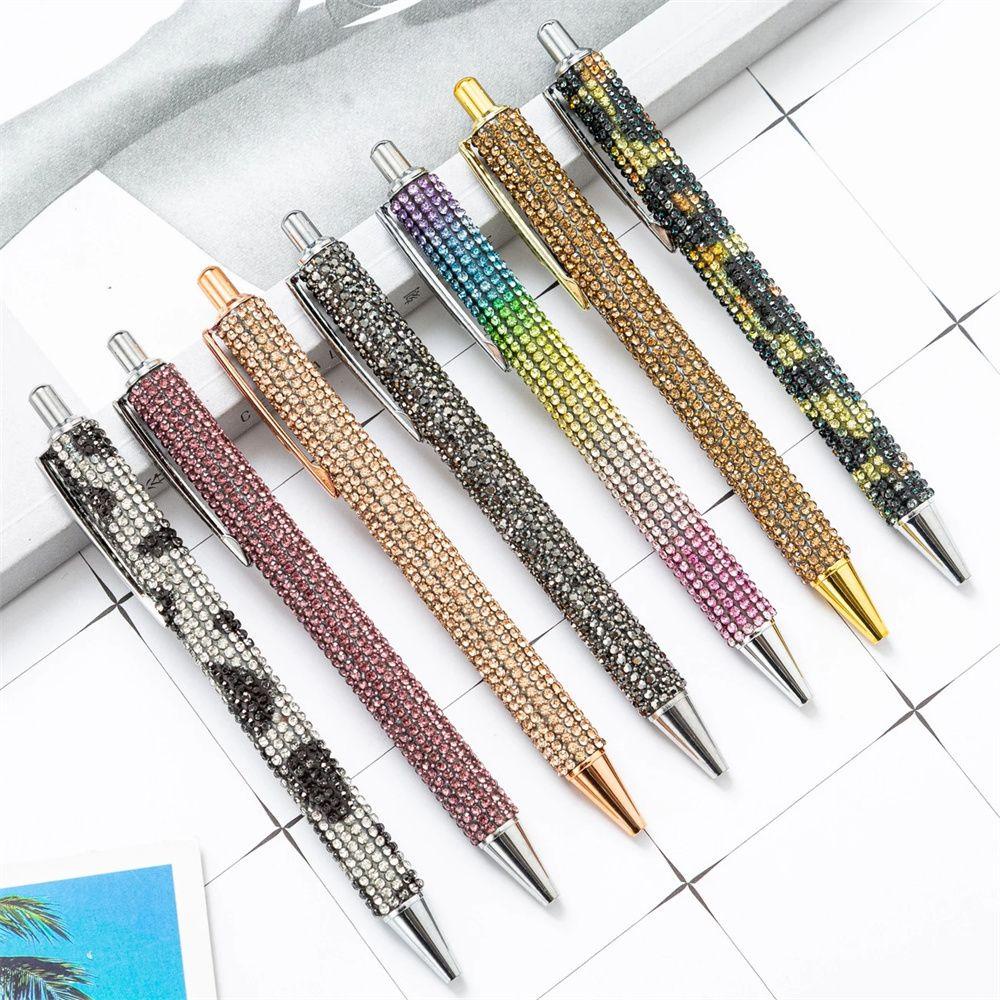 【 ELEGANT 】 Ballpoint Pen Kantor Hadiah Bisnis Mewah Berlian Logam Sparkling Signature Pen