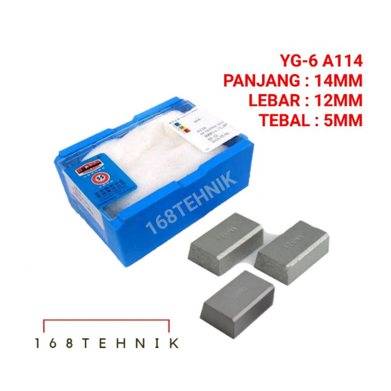 MATA WIDIA A114 ECER / WIDIA YG6 A114 / YG-6 A114 / WIDIA A114 / Mata Widia Carbide / Pahat Widia Tu
