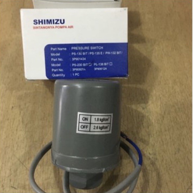 Pressure Switch Otomatis Pompa Air Shimizu PS 230 ORIGINAL ASLI Lubang 3/8”