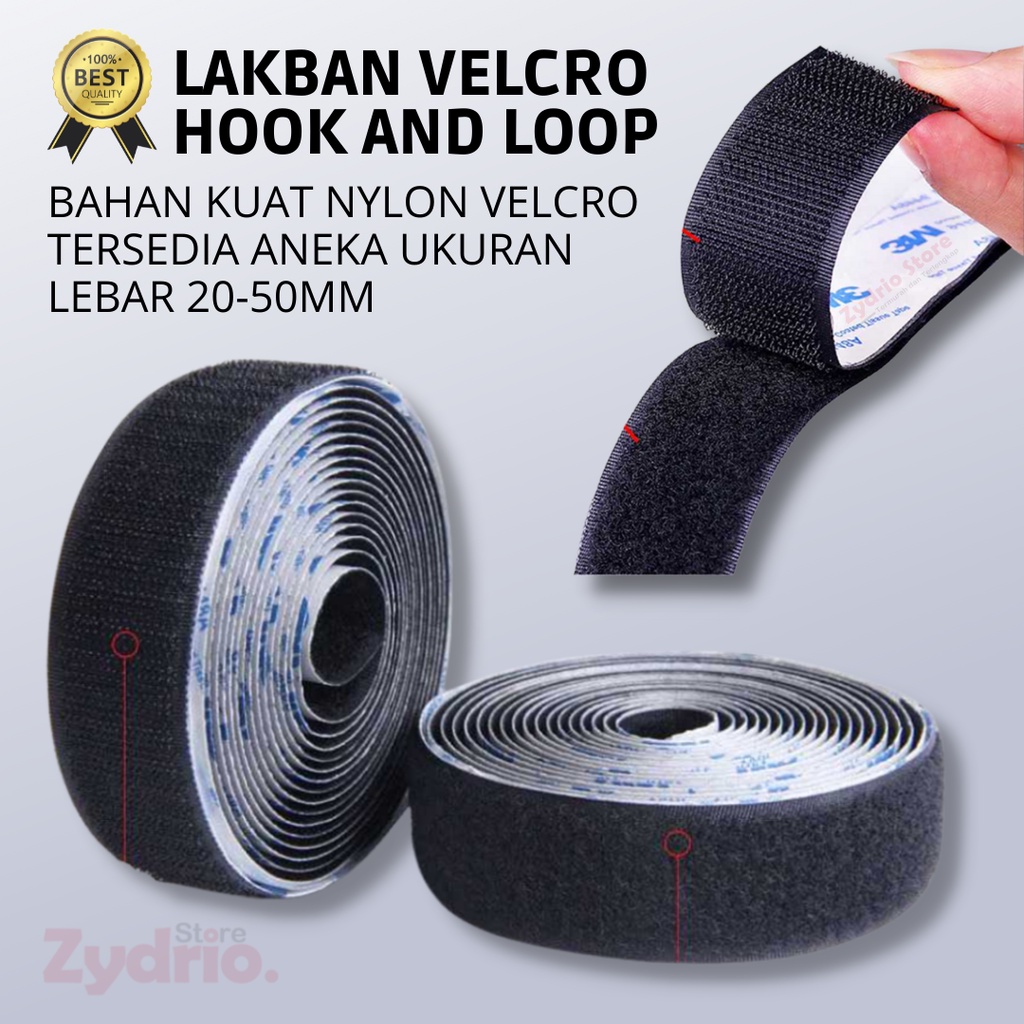 Velcro Perekat Hook and Loop Kasar Dan Halus Perekat Tape Cord Holder