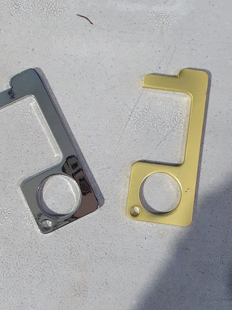 Corona Finger Bahan Metal Model Kotak Alat Pembuka Pintu Anti Corona  Non Kontak Zero Touch Tool