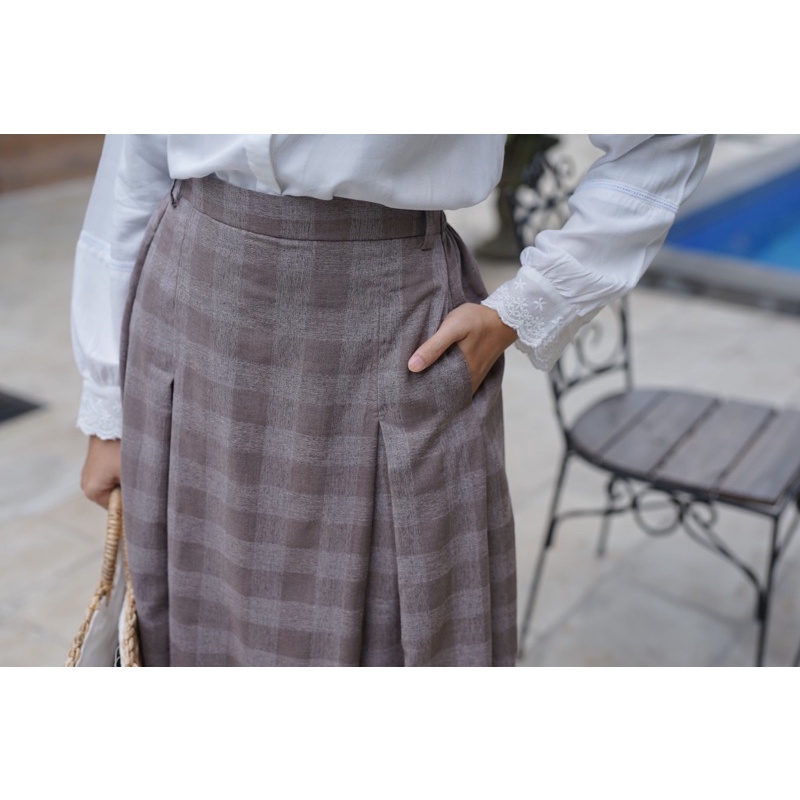 THISISBENDINA Rok Panjang Motif Kotak Korea NAYA Skirt All Size
