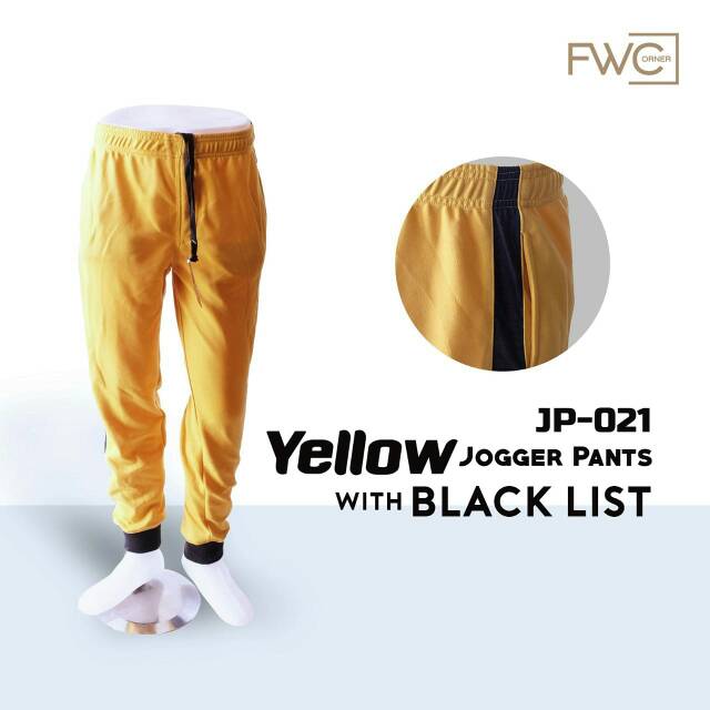  CELANA  PANJANG KUNING YELLOW JOGGER  PANTS JOGGERPANTS 