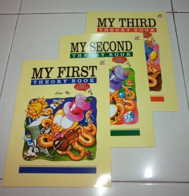 Buku teori musik 1 paket isi 3 buku My First My Second My Third theory by Lina Ng