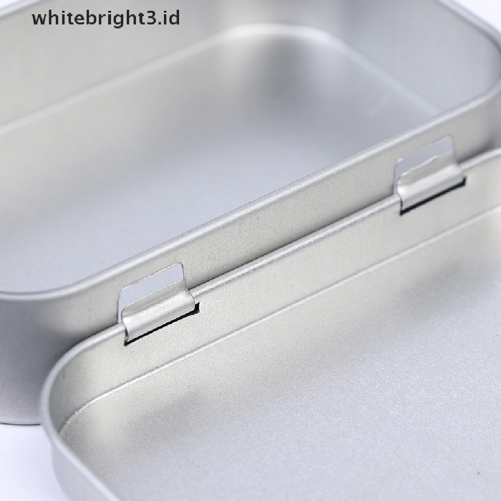 (whitebright3.id) Kotak Kaleng Penyimpanan Uang / Koin / Permen / Kunci Bahan Metal Untuk Survival