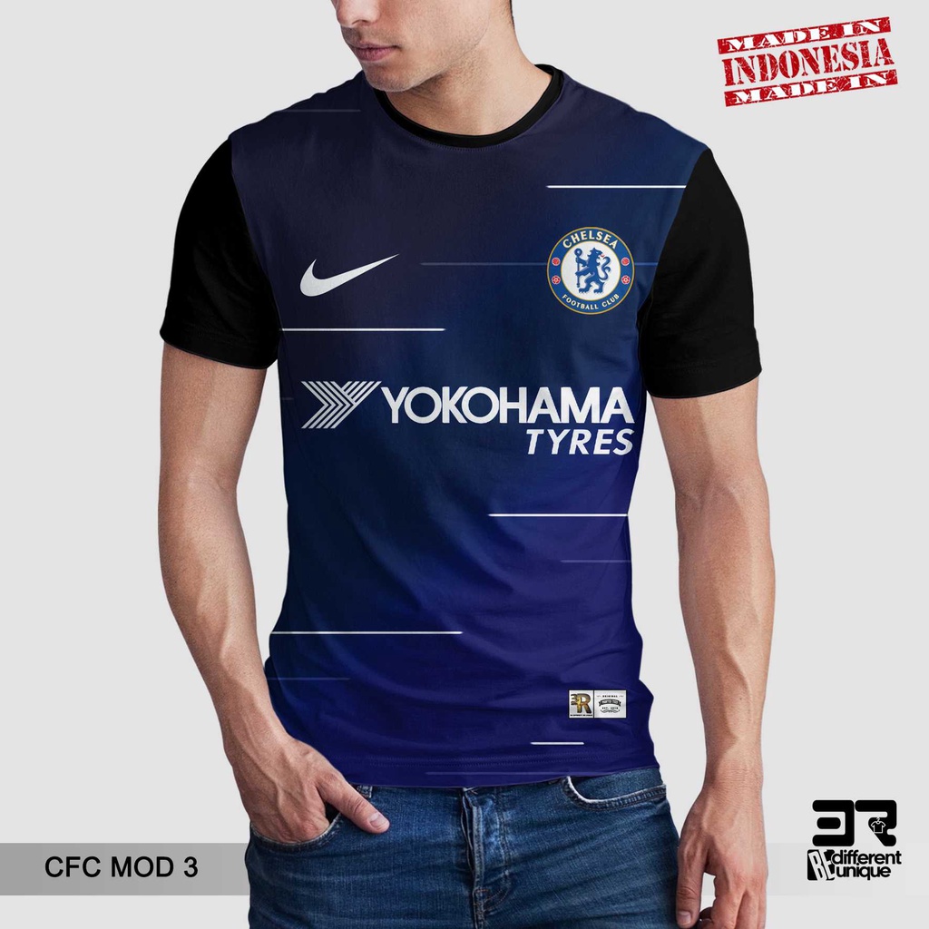 [ COD ] KAOS PRINTING GAMBAR TEAM SEPAKBOLA CHELSEA FC MOD 3 - BAJU SEPAK BOLA DISTRO ORIGINAL MOTIF