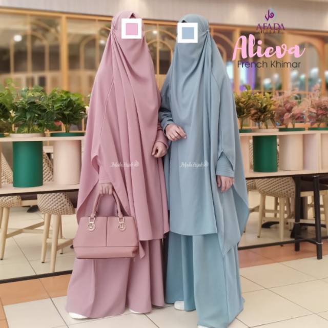 ALIEVA FRENCH KHIMAR SET FREE CADAR TALI / French Khimar Cadar Tali / Gamis Syar'i / Khimar Jumbo