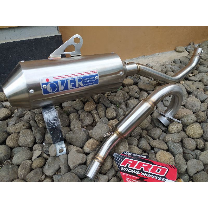 Knalpot klx over japan - knalpot crf 150 l over japan - knalpot klx - knalpot crf - knalpot trail -