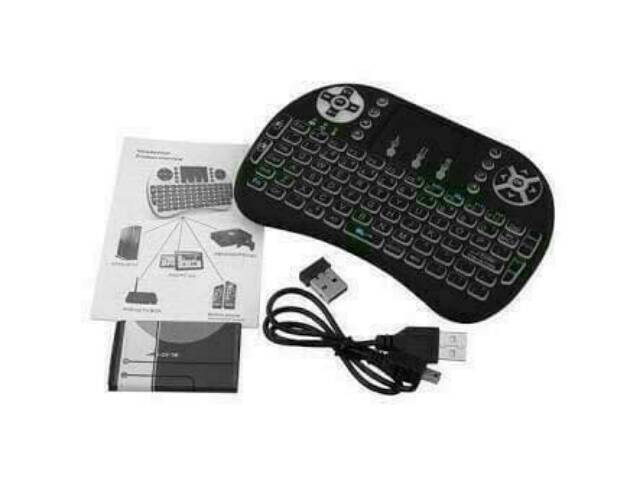 [COD] MINI KEYBOARD WIRELESS I8 / RECHARGEABLE MINI WIRELESS KEYBOARD KEYBORD I8 UNTUK TV BOX ANDROID ORIGINAL