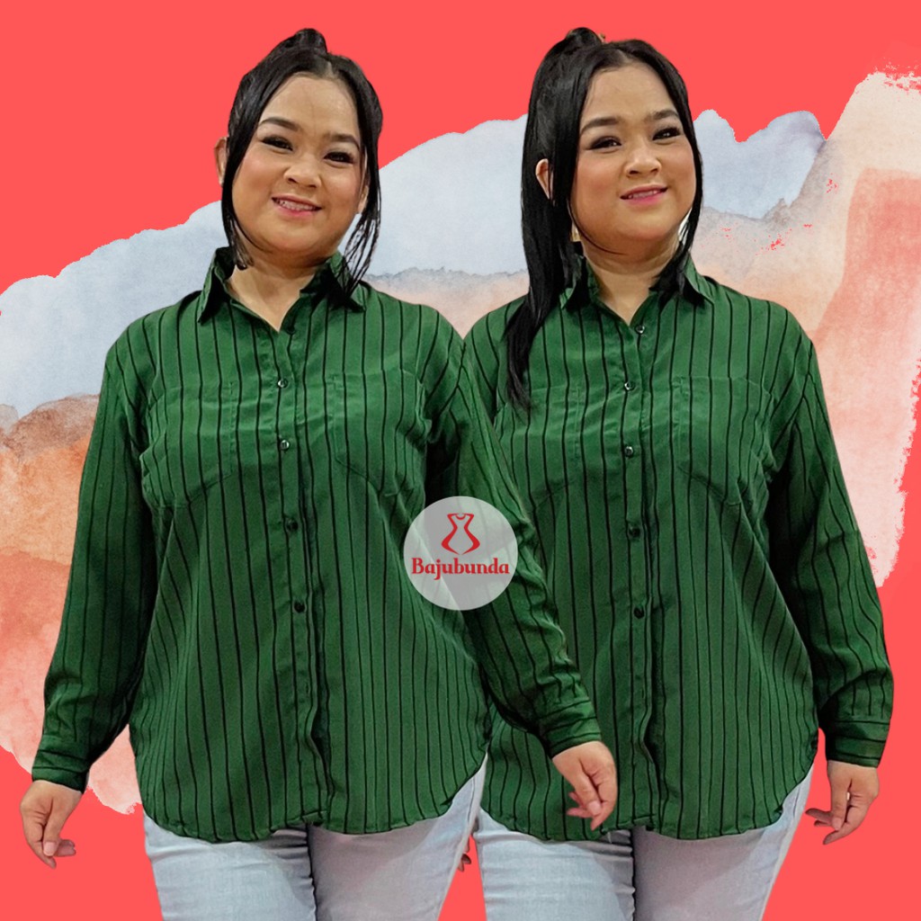 BAJUBUNDA Kemeja Oversize LD 120 / Kemeja Jumbo / Kemeja Big Size / Kemeja Kantor