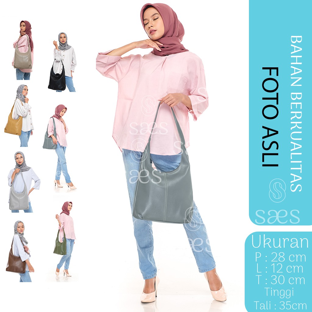 hobo bag grey TAS SELEMPANG WANITA AZALEA / TOTE BAG Stylish saes Murah Akasia saes store 007