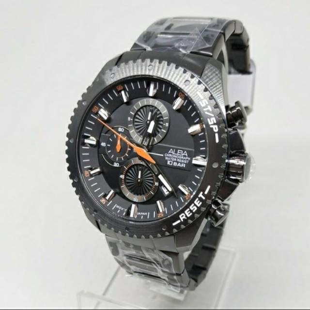 Jam tangan Alba original pria Am3633 Hitam
