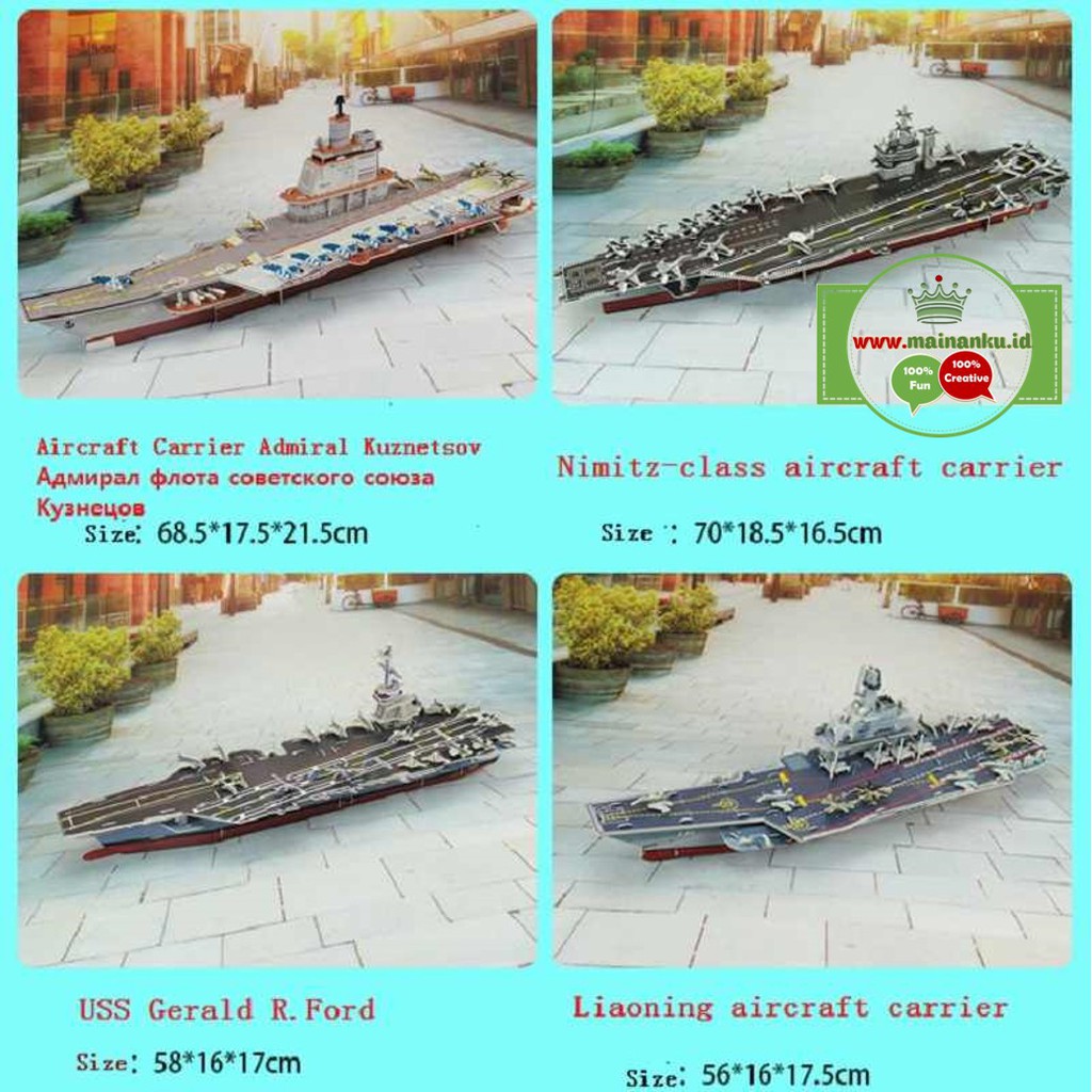 Puzzle 3d BIG SIZE | AIRCRAFT CARRIER ADMIRAL KUZNETSOV | Mainan Kapal