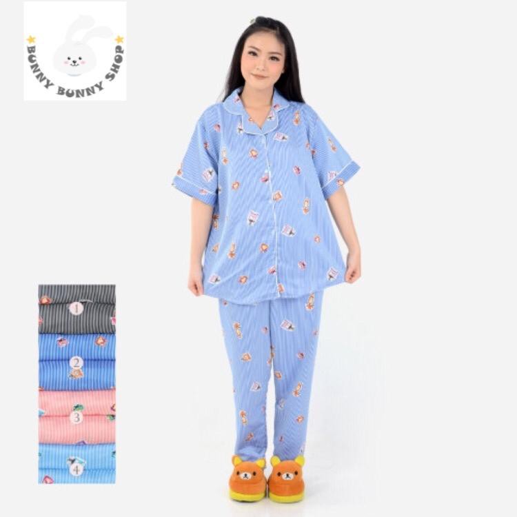 BAJU TIDUR SATIN SILK / PIYAMA LENGAN PENDEK CELANA PANJANG / PAJAMAS HALUS (PREMIUM) A-027
