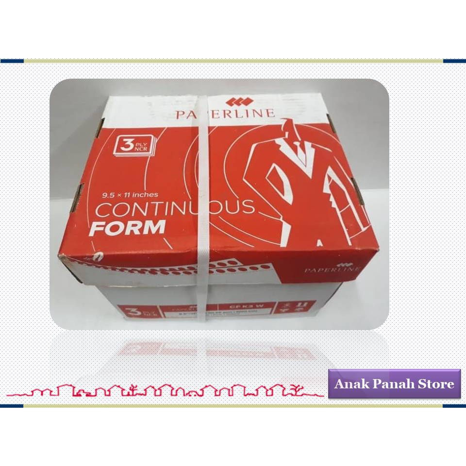 

Continuous Form Uk. 9.5" x 11", 3 ply NCR Merk Paperline