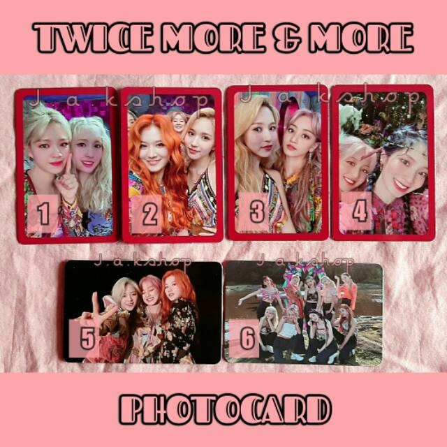 OFFICIAL TWICE MORE AND MORE UNIT GROUP PHOTOCARD JUNGYEKON MOMO SANA MINA JIHYO DAHYUN