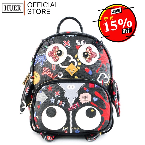 HUER ~ HUER Gabryle Eye Theme Printed Backpack 9454-192
