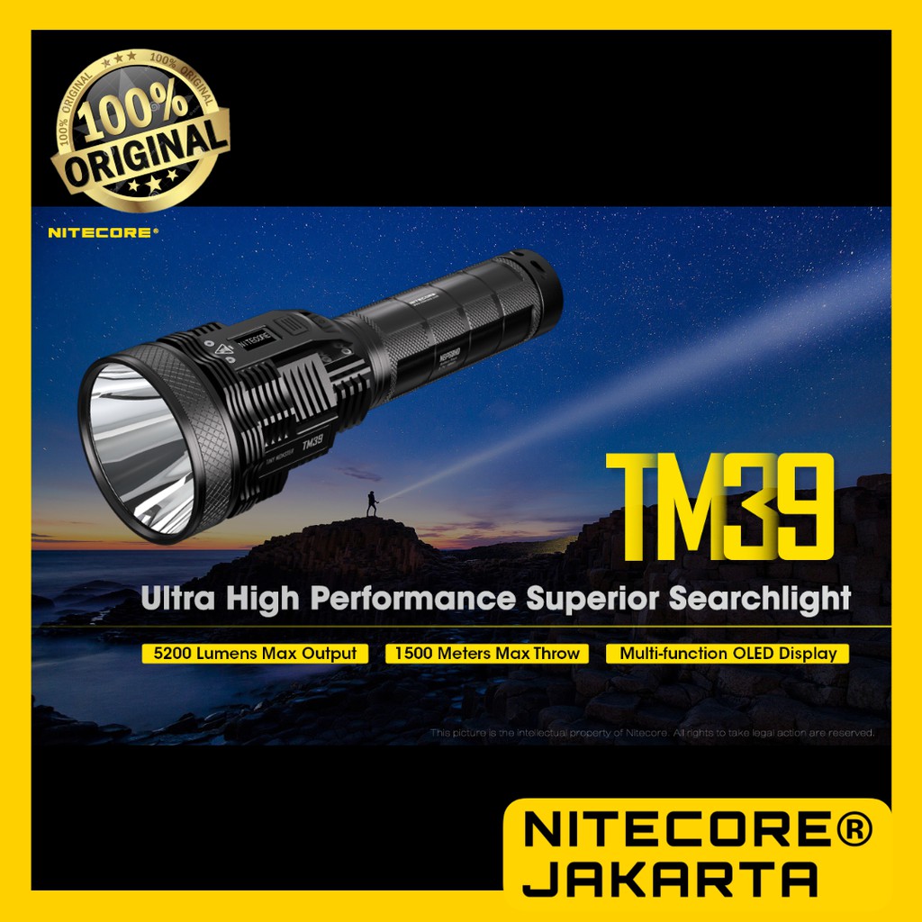 NITECORE TM39 Senter LED Luminus SBT-90 Gen2 5200 Lumens
