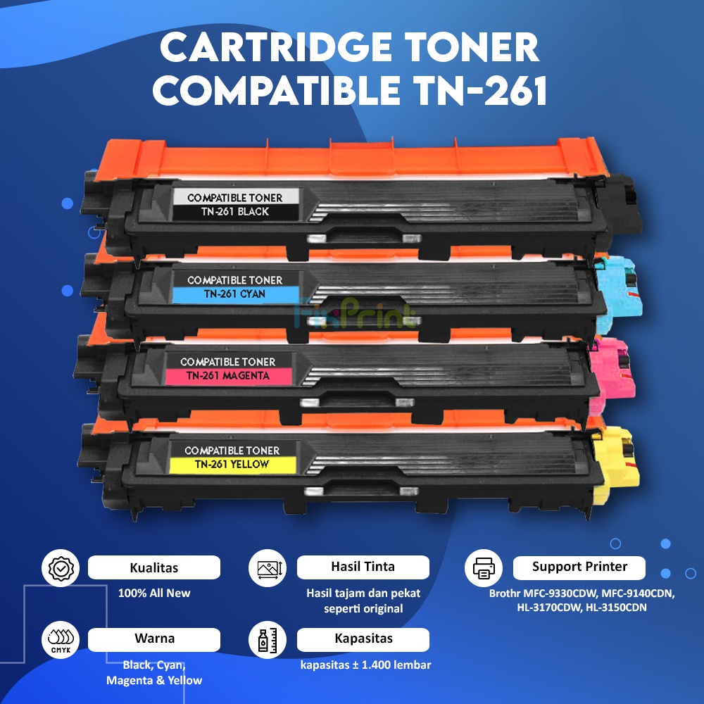 Cartridge Toner Compatible TN 261 TN261 Brother HL-3170CDW 3150CDN