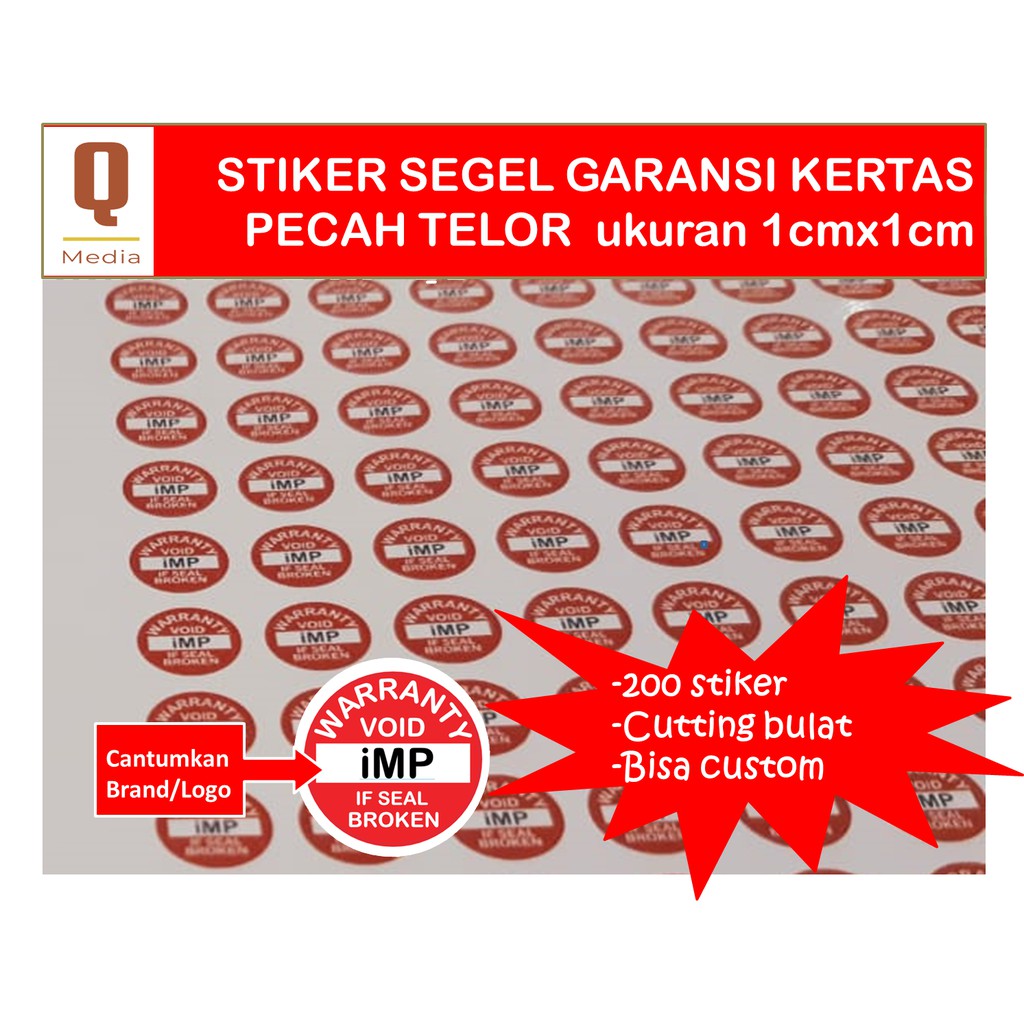

CETAK KILAt & FREE DESAIN stikerStiker Khusus Segel 1cmx1cm Cutting Bulat Bahan Kertas Pecah Telur