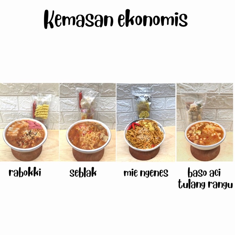 

MURAH BASO ACI TULANG RANGU RABOKKI SEBLAK MIE VIRAL KEMASAN MINI
