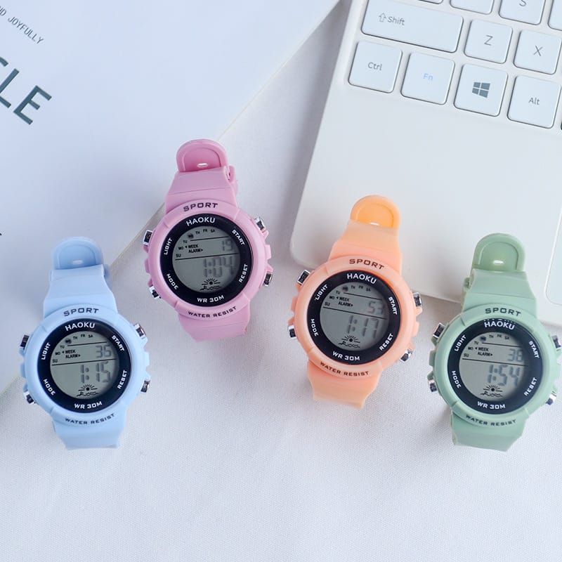 Jam Tangan Sport Digital Wanita Pria Strap Rubber