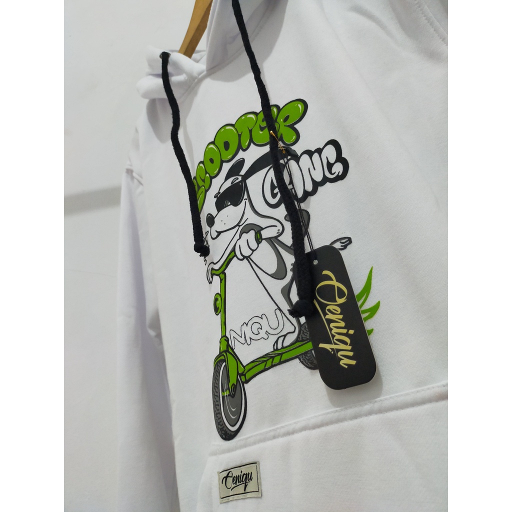 NAVS HOODIE PRIA SIZE JUMBO L-XL-XXL-XXXL-XXXXL-XXXXXL BAHAN TEBAL SCOOTER WHITE