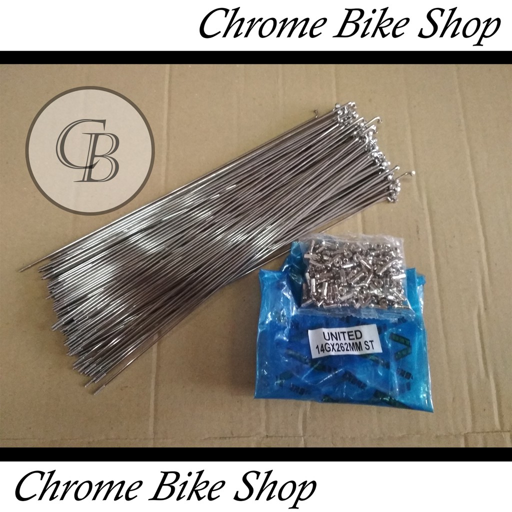 Jari Jari Spoke Ruji Sepeda 26 Silver Stainless United 144pcs Murah Ori Original