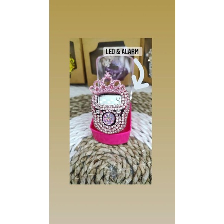 TASBIH DIGITAL LED & ALARM MAHKOTA CANTIK