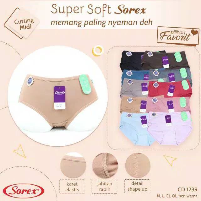 Celana Dalam Wanita Sorex Super soft 1257 / 1238 / 1239