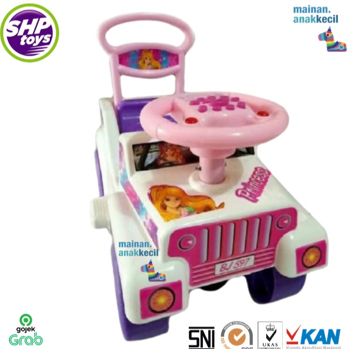 MAINAN ANAK MOBIL DORONG PRINCESS MUSIC BJ 597 SHP TOYS