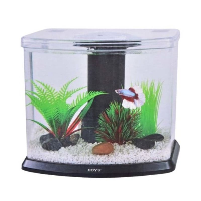 Boyu Nano Square Aquarium Akuarium Meja Desktop Merk Boyu Indah Elegan Fitur Lengkap