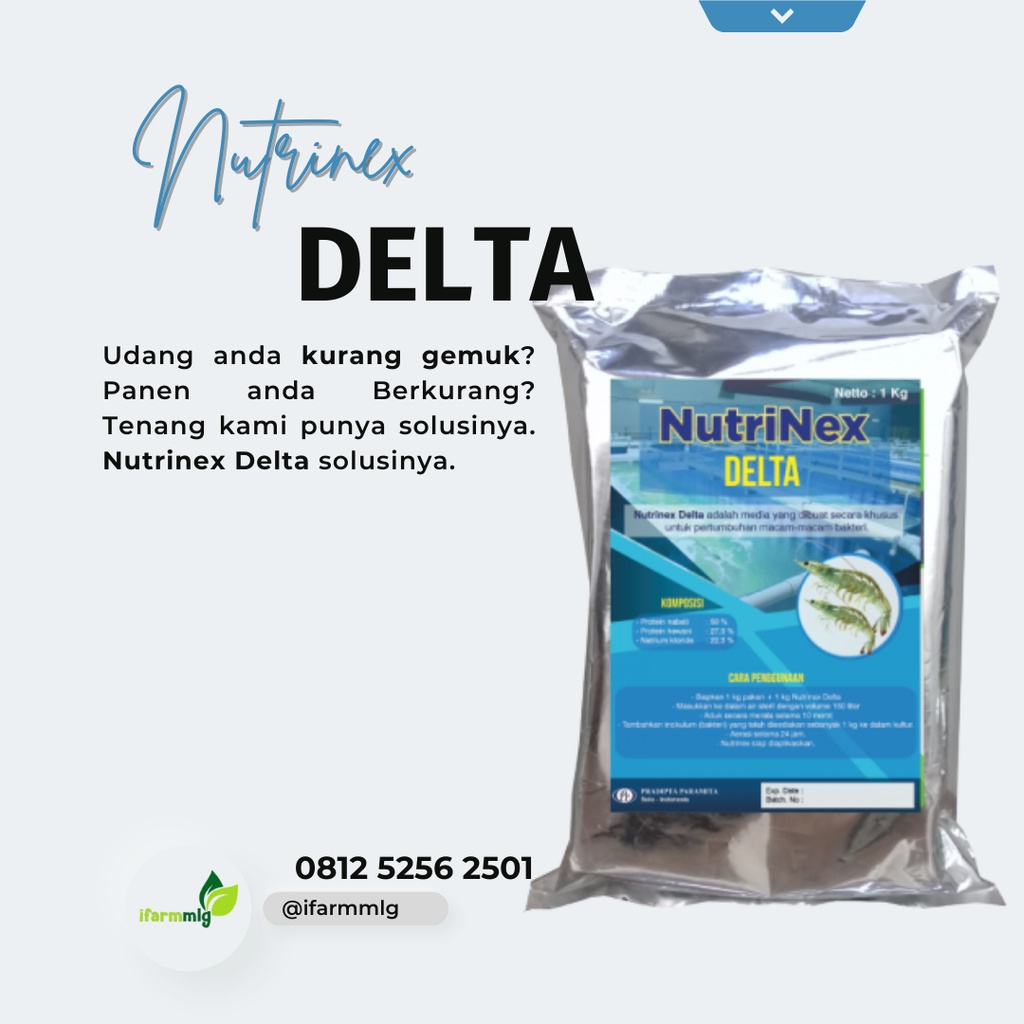 Nutrinex Delta 1 Kg – Probiotik Udang Untuk Pertumbuhan Berbagai Bakteri – Probiotik Udang – Probiot
