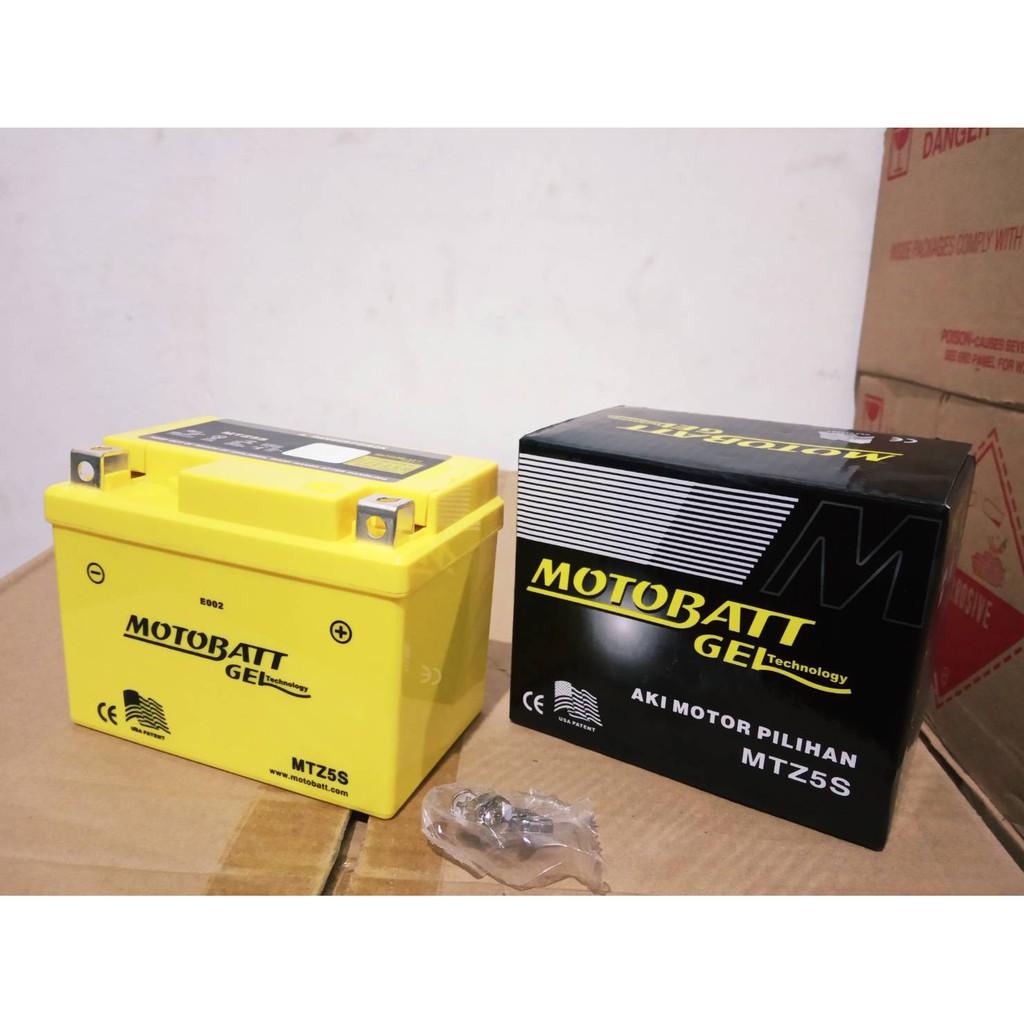 Aki motor honda supraX 125 motobatt MTZ5S gel kering ORIGINAL