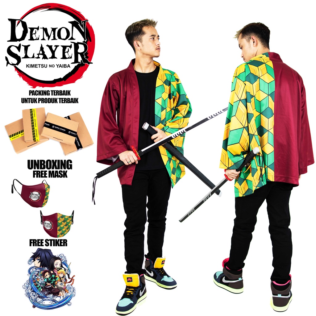 HAORI KIMONO GIYU TOMIOKA DEMON SLAYER KIMETSU NO YAIBA