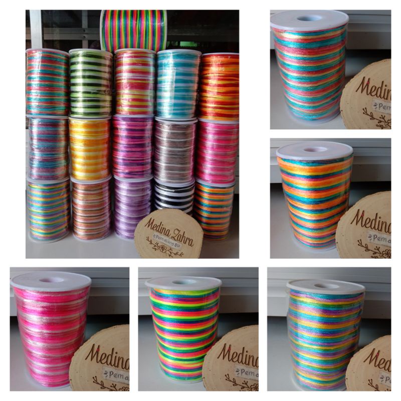 

Tali Gelang Korea Tali Prakarya Tali Satin Gradasi Tali Meronce Rainbow Tali Satin Tali Cina Tali China