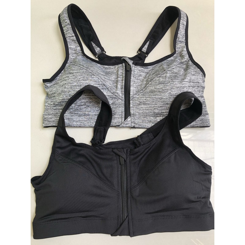 [ORI] BRA SPORT RESLETING / ZIPPER DEPAN COCOK UNTUK GYM SENAM YOGA