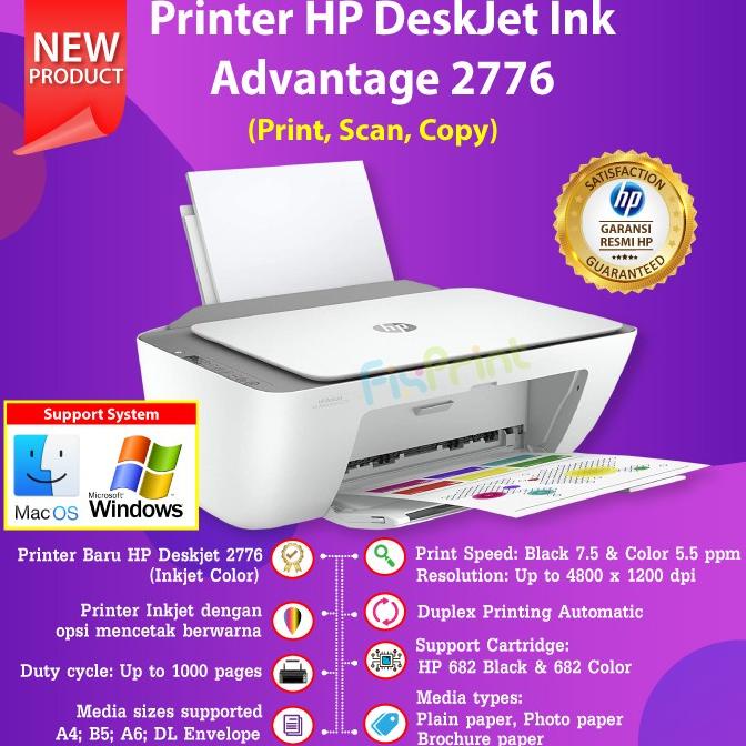 Printer Hp Deskjet Ink Advantage 2676 Print Scan Copy Wifi Wireless A4