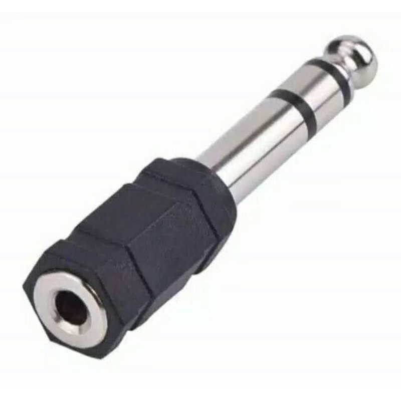 Perubah jack 3.5mm To 6.35mm Sambungan HP ke mic speaker sound plug connector converter - S99