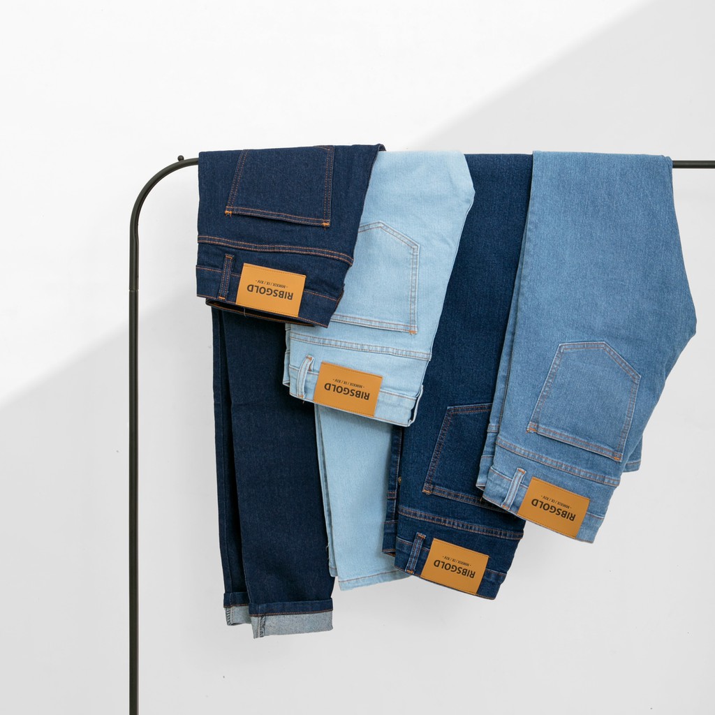 Celana Jeans Panjang Pria Long Denim Pants Strech Ribsgold
