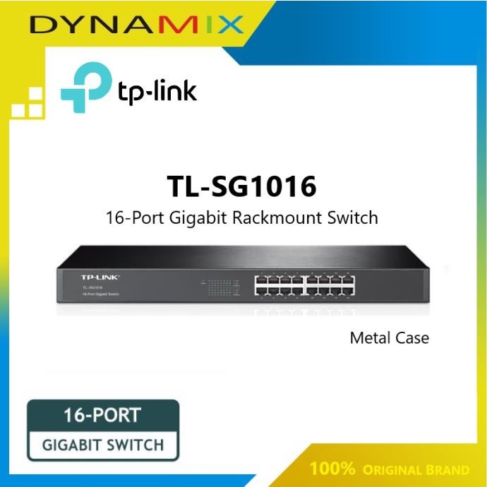 TP-Link TL-SG1016 16-port Gigabit Switch Rackmount | TPLink Switch Hub 16 port GARANSI RESMI