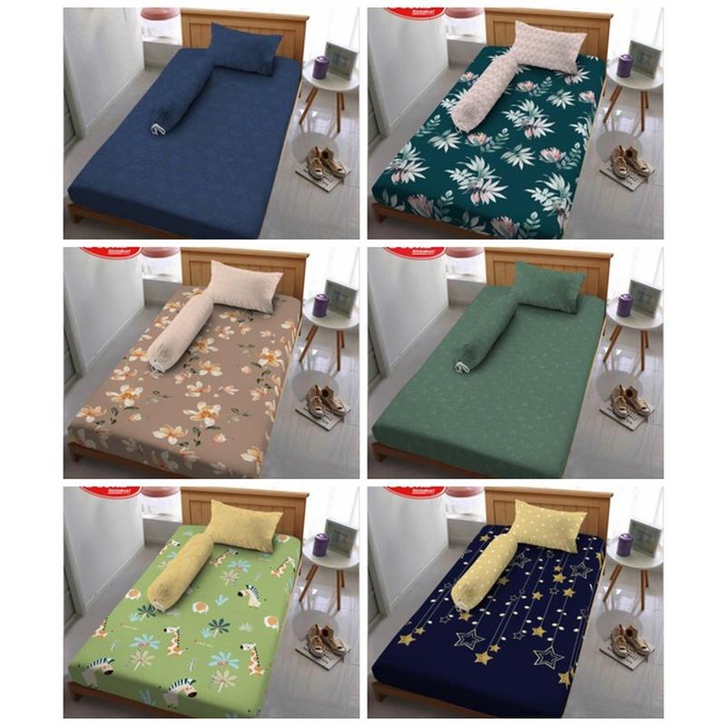 Sprei Katun Lokal Motif Mary Pink/Abu By Star,Sprei Homemade/Custom Uk 80,90,100,120,140,160,180,200