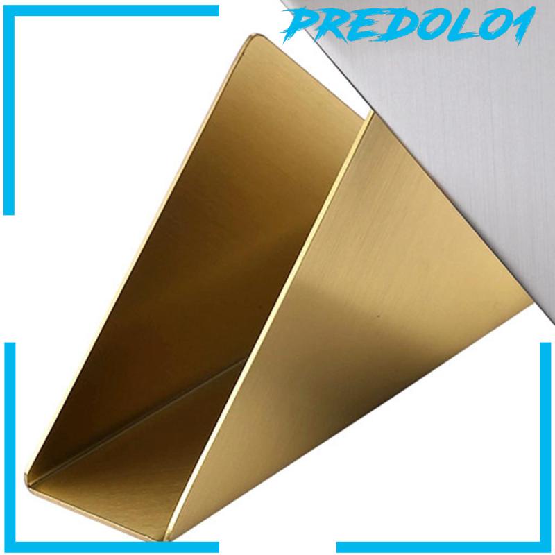 [PREDOLO1] Triangle Napkin Holder Organizer Container Paper for Car Dining Living Room Gold