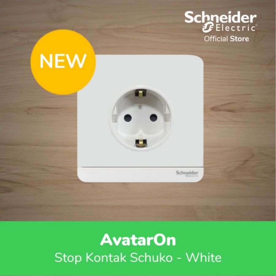 Stop Kontak Putih WE Schuko Socket Avatar On Schneider