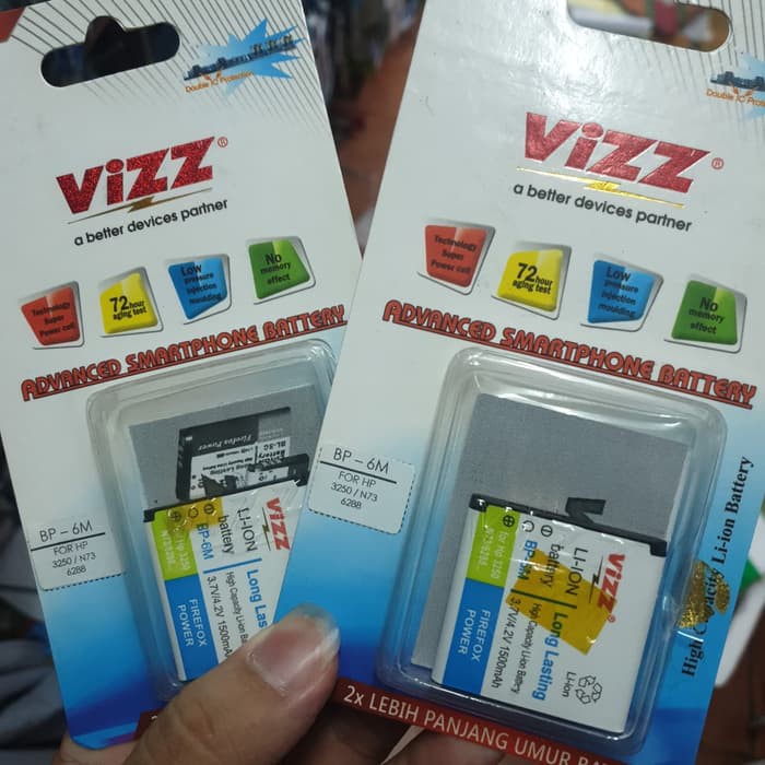 DISKON BATRE BATERAI VIZZ NOKIA BP-6M 1500MAH