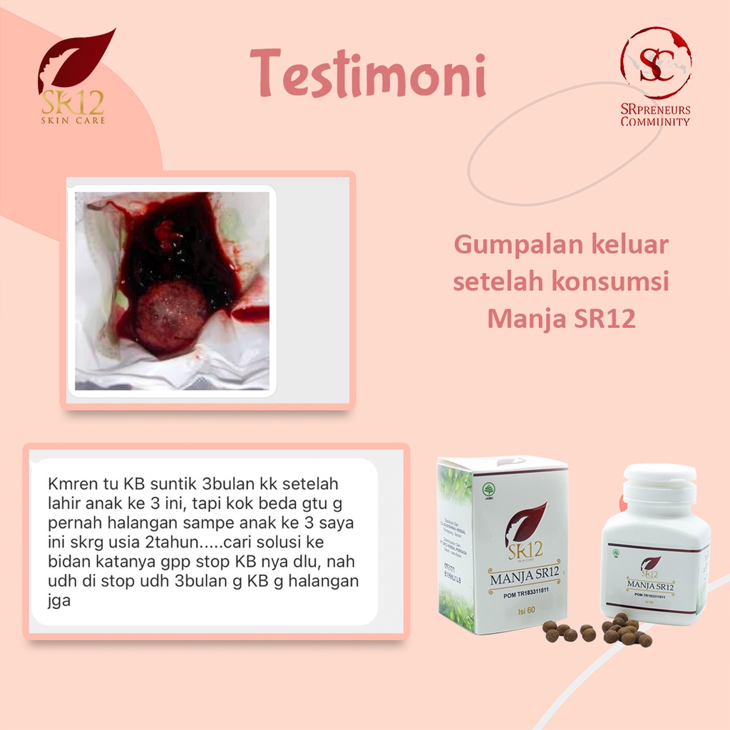 MANJAKANI SR12 / SOLUSI KEPUTIHAN / PELANCAR HAID / PROMIL / MANJA SR12 / MANJAKANI OBAT KEPUTIHAN