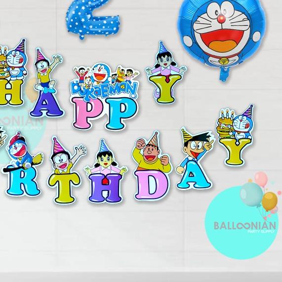 ✿ DORAEMON SIMPLE DEKORASI SET/BALON FOIL/DEKORASI ULANG TAHUN ANAK/PAKET BALON ULTAH ❊