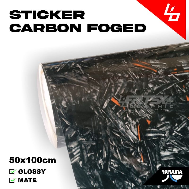 Stiker Carbon Forged 50x100 | Stiker Karbon Forged| Sticker Carbon Forged | Carbon Forged