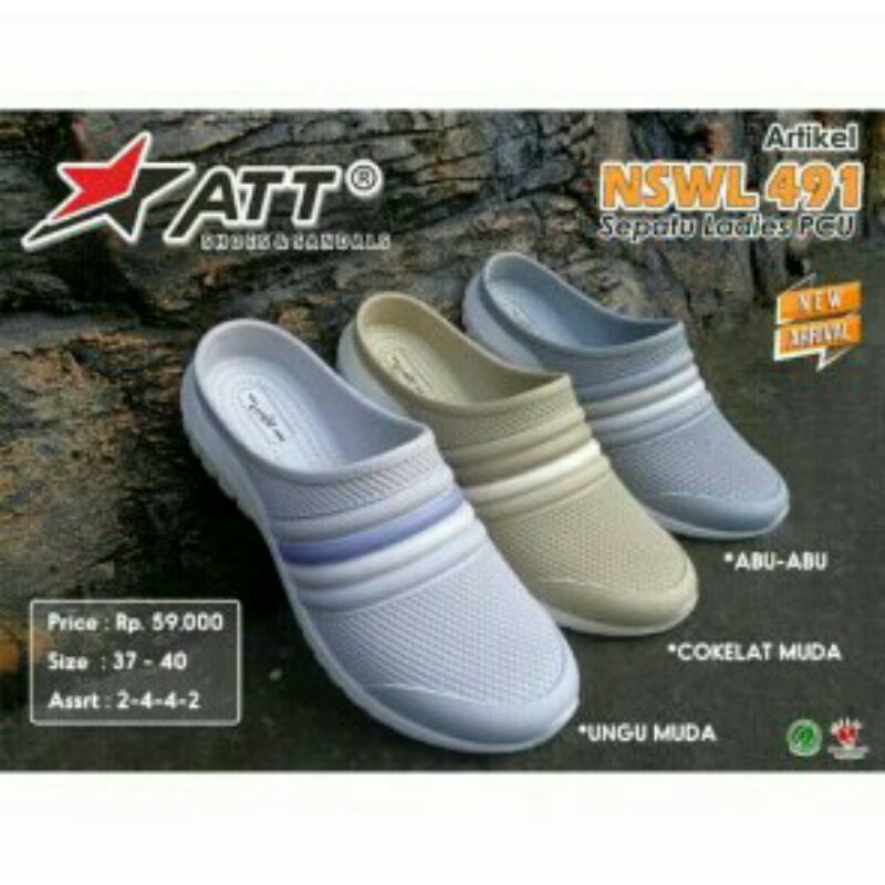 Sandal Sepatu slip on Murah Sporty &amp; Elegan cewek 37-40