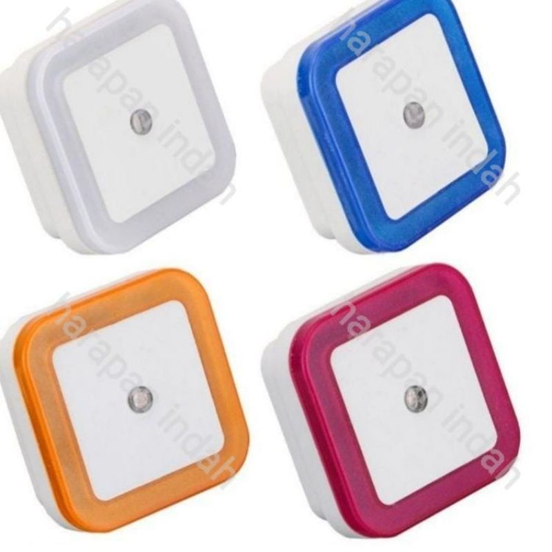 Lampu Tidur LED Kotak Lampu Dekorasi Ruangan Sensor Cahaya Night Light